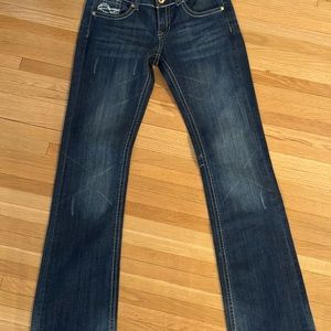 Cowgirl Tuff “Don’t Fence Me In” jeans, sz 28 x 37